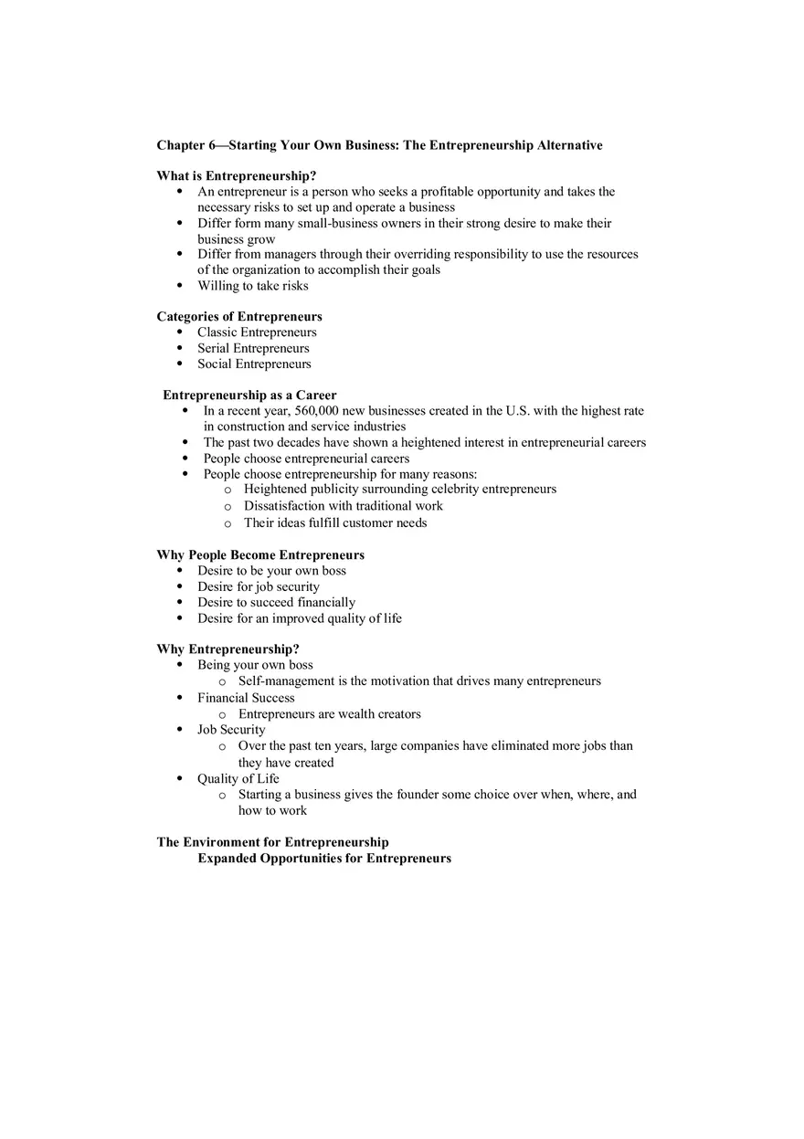 Starting Your Own Business - Page 1