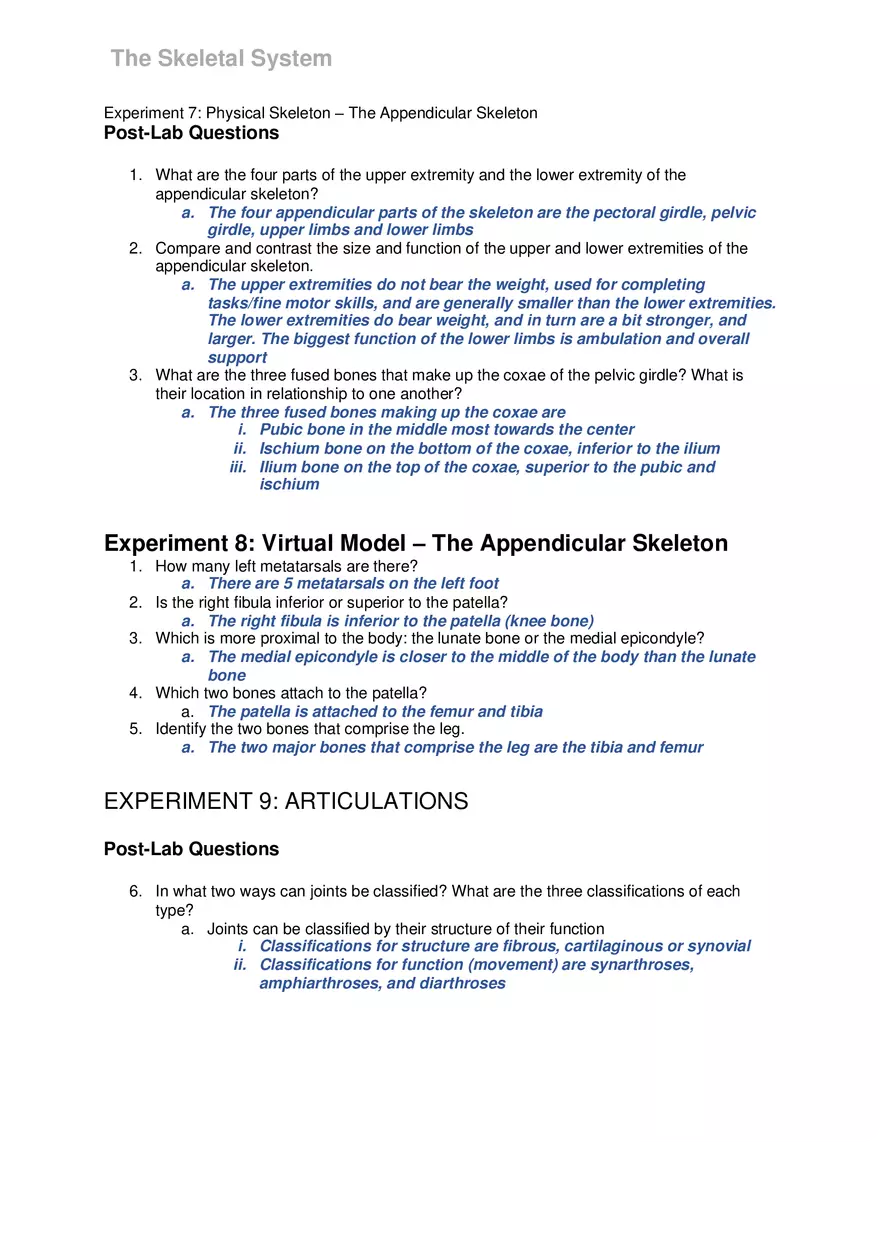 Lab 6 The Skeletal System - Page 8