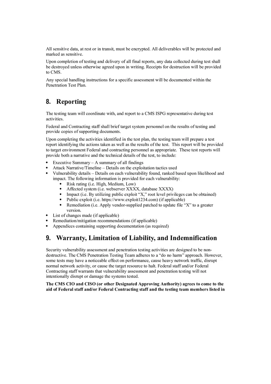 Rules of Engagement Template on Web Security - Page 8