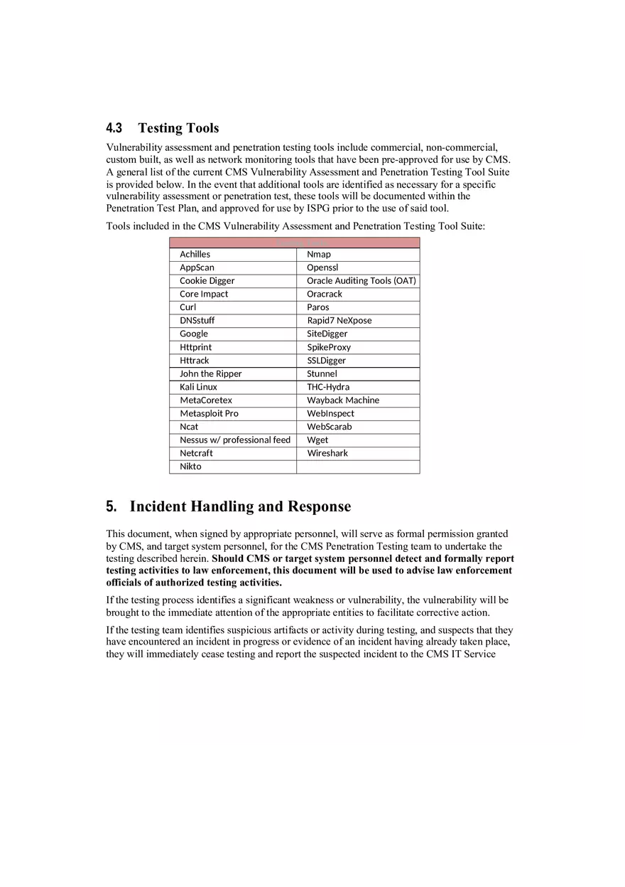 Rules of Engagement Template on Web Security - Page 6