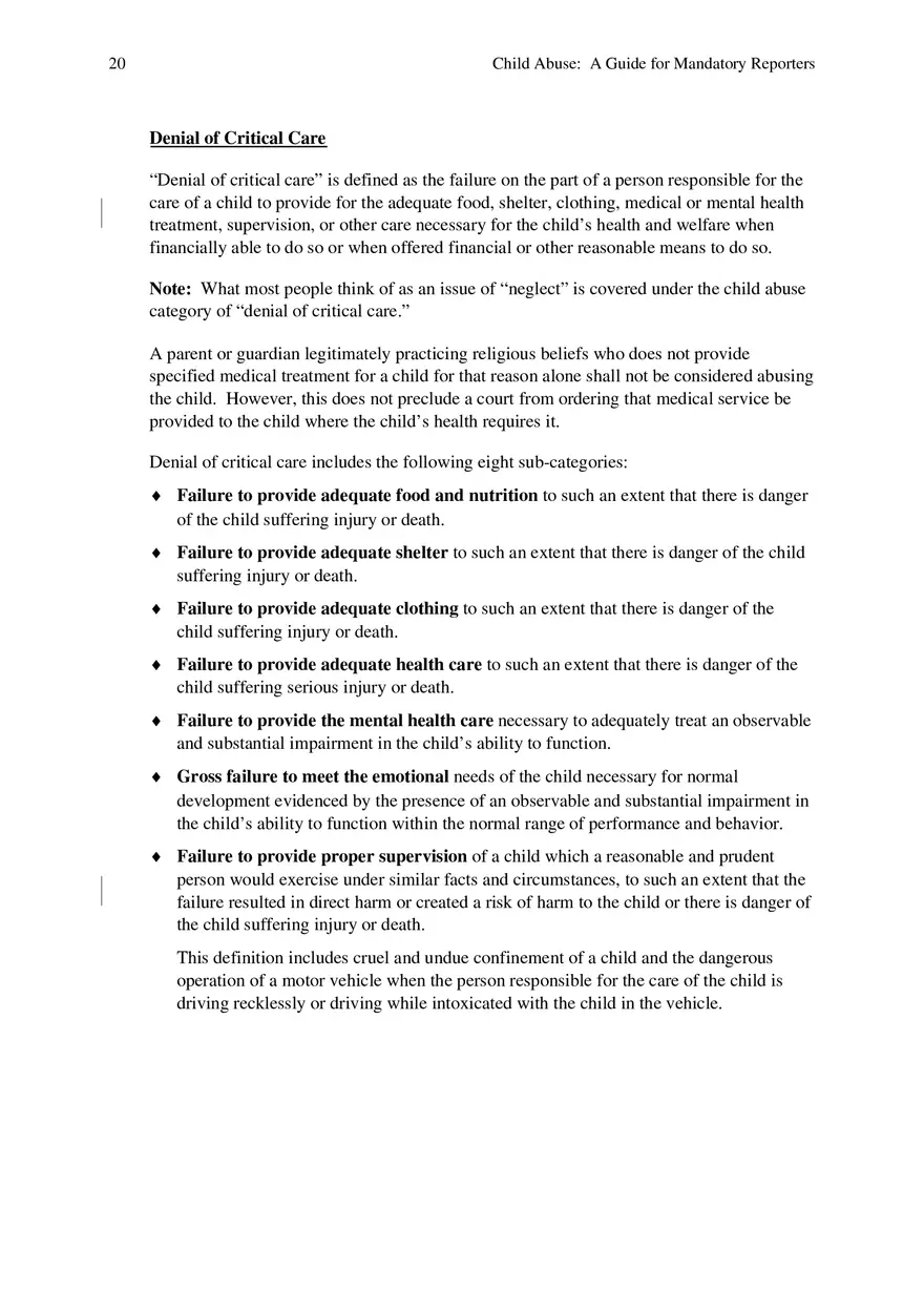 Child Abuse - A Guide for Mandatory Reporters Part 2 - Page 10