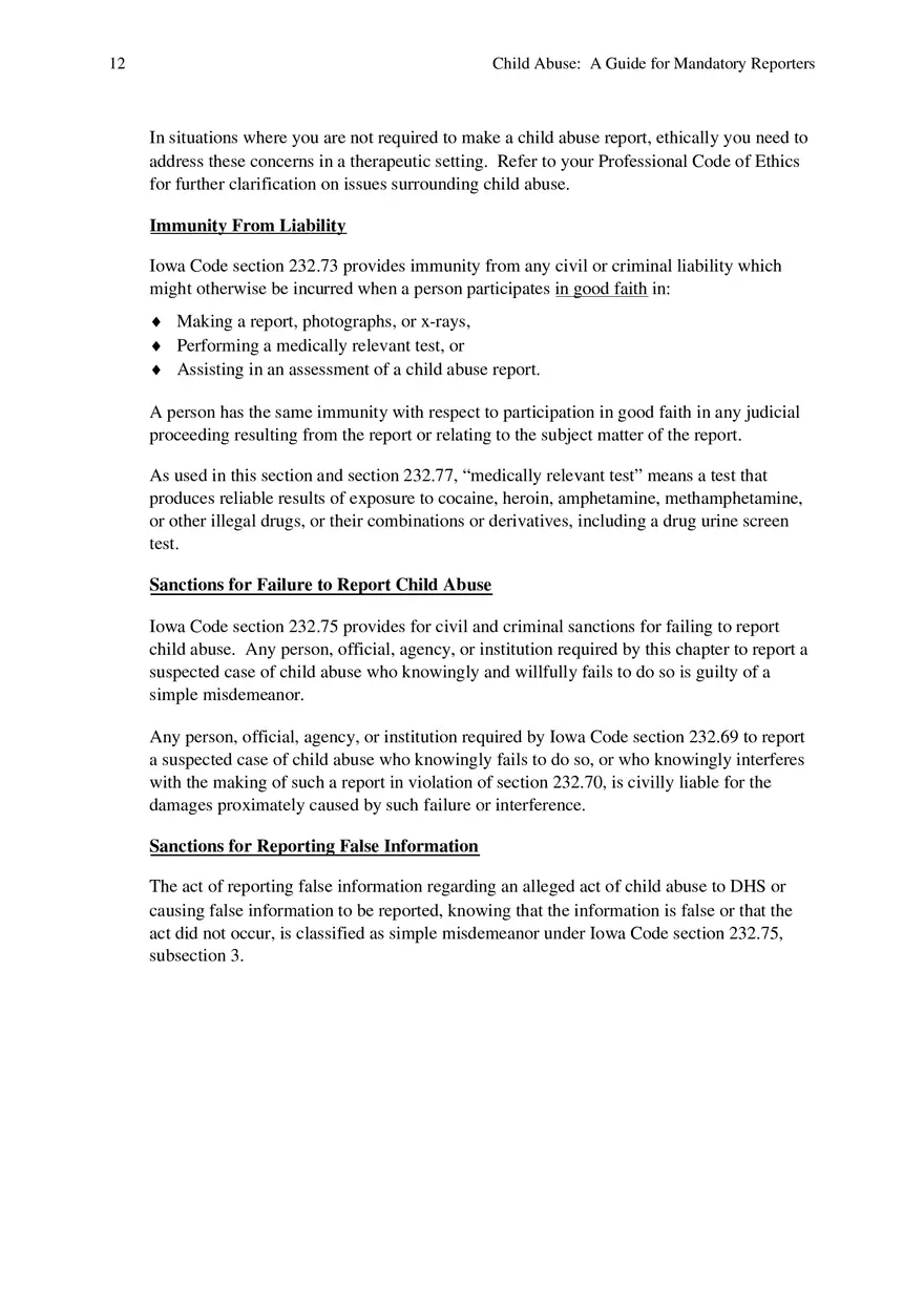 Child Abuse - A Guide for Mandatory Reporters Part 2 - Page 2