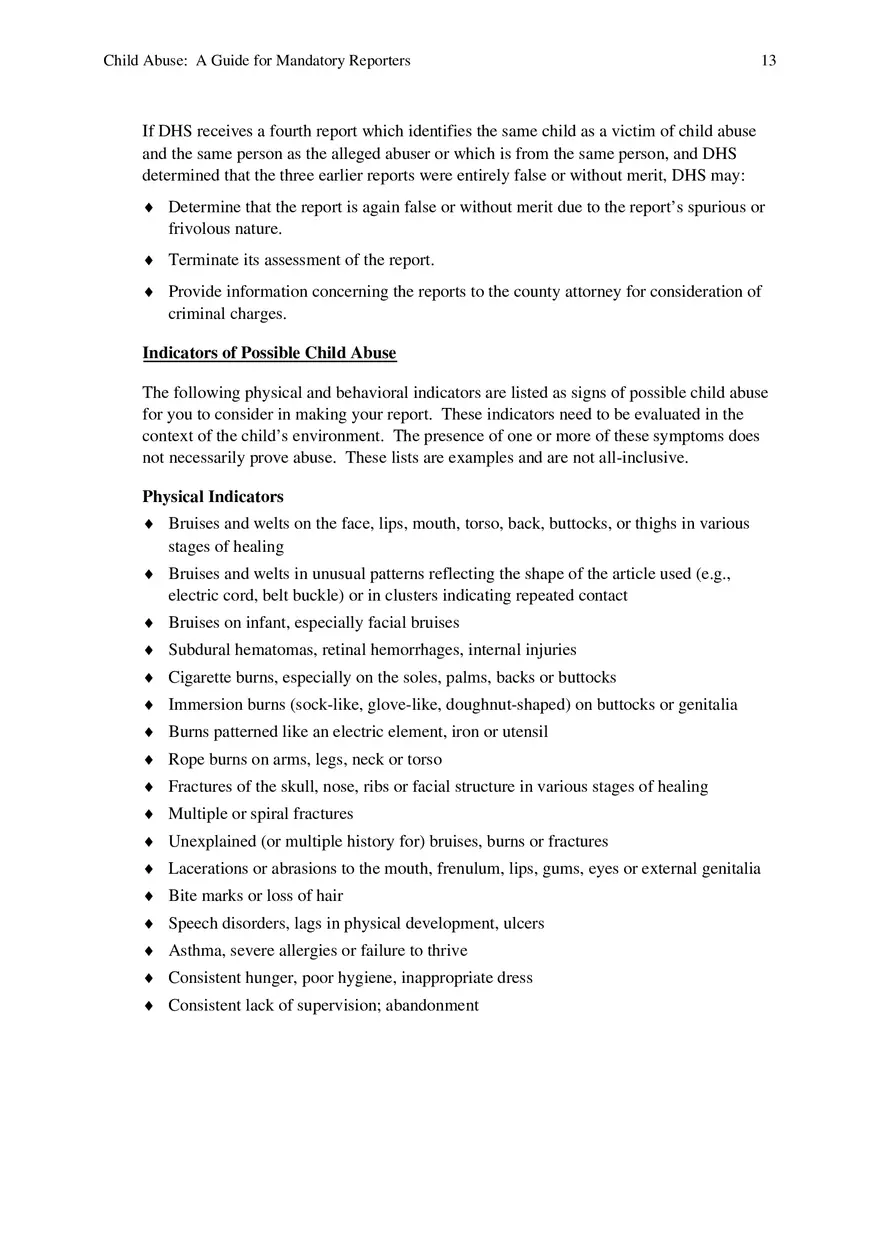 Child Abuse - A Guide for Mandatory Reporters Part 2 - Page 3