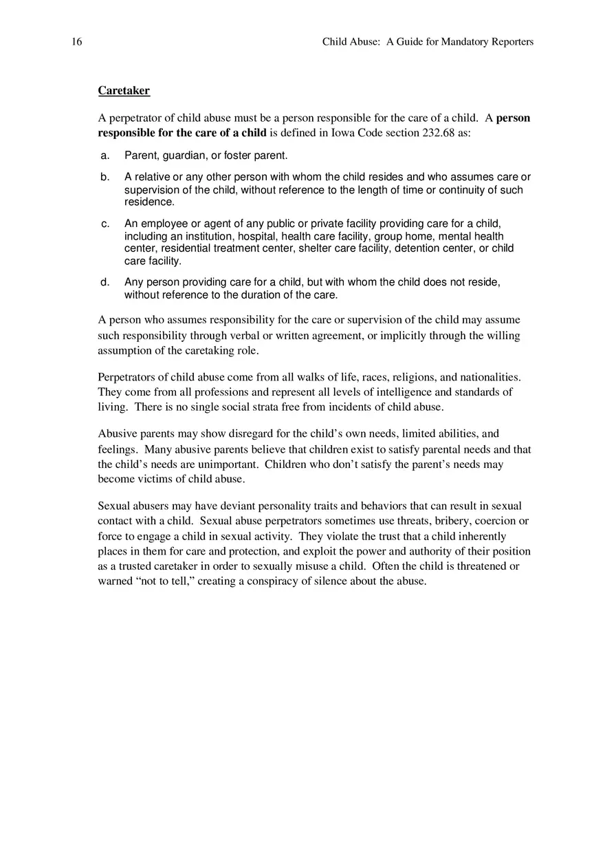 Child Abuse - A Guide for Mandatory Reporters Part 2 - Page 6