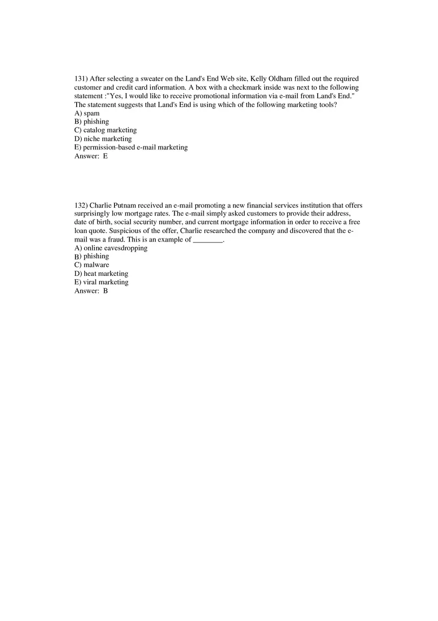 Building Direct Customer Relationships Answer Key Part 4 - Page 9