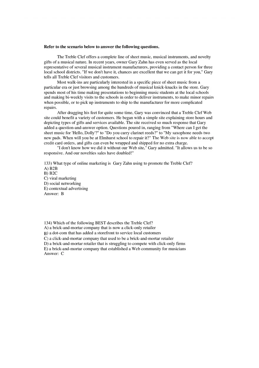 Building Direct Customer Relationships Answer Key Part 4 - Page 10