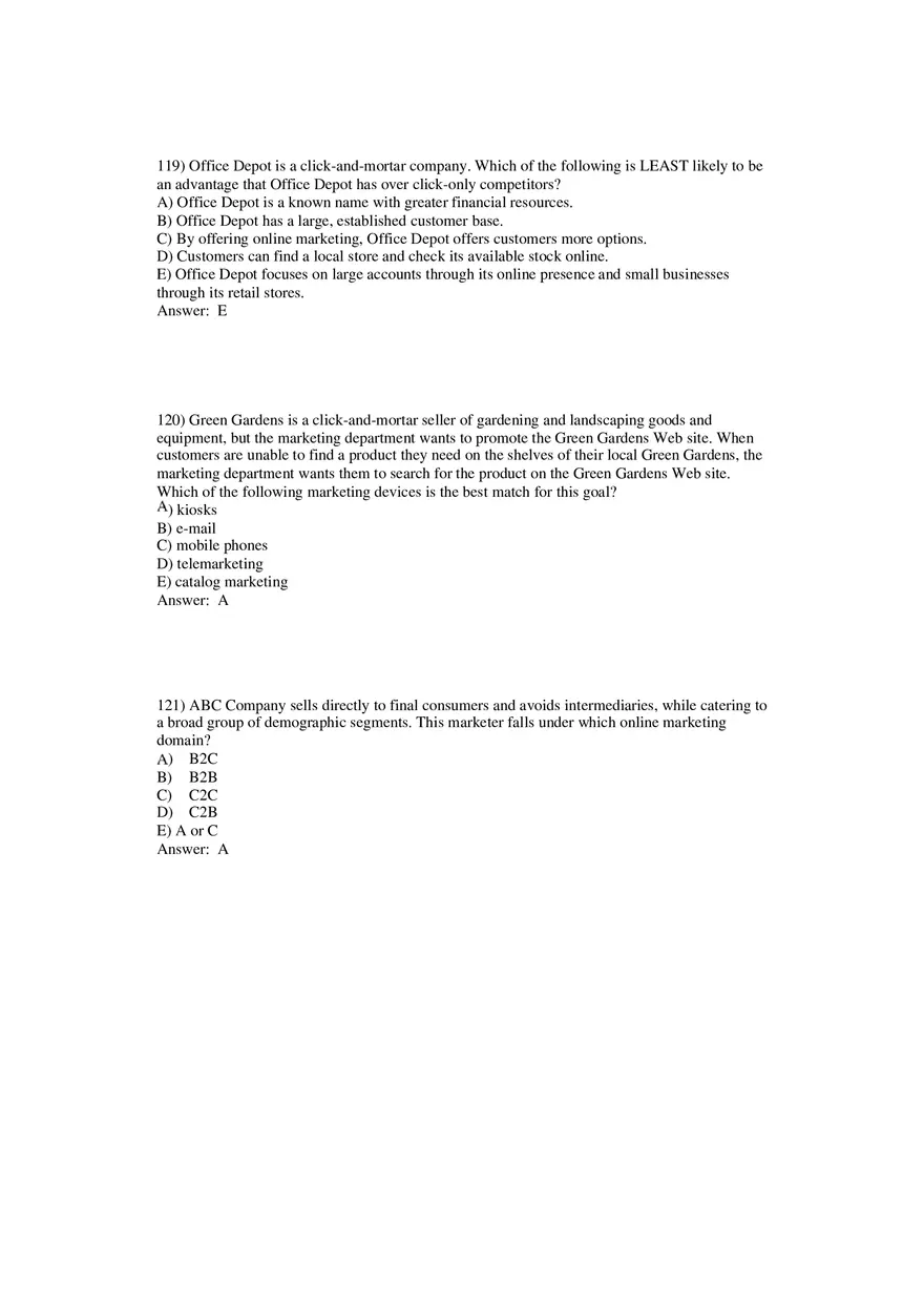 Building Direct Customer Relationships Answer Key Part 4 - Page 5