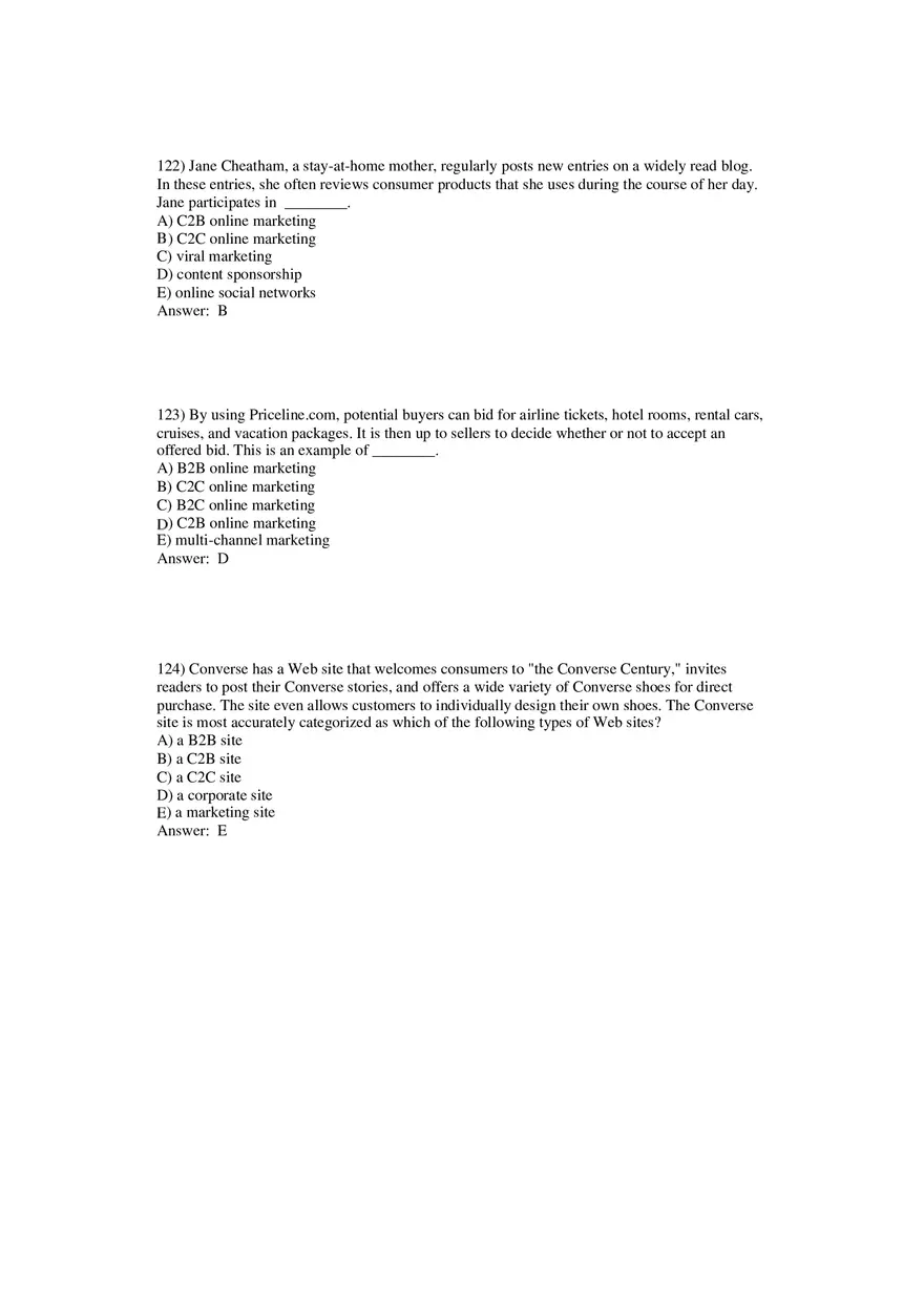Building Direct Customer Relationships Answer Key Part 4 - Page 6
