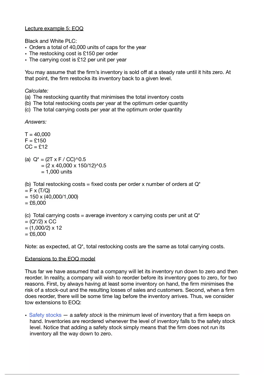 Business Finance Lecture 10 - Page 7