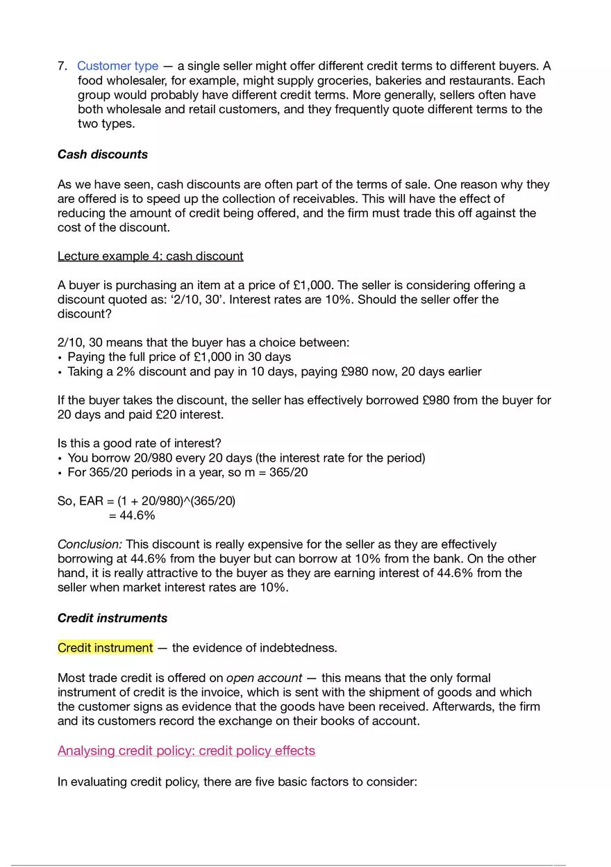Business Finance Lecture 10 - Page 16