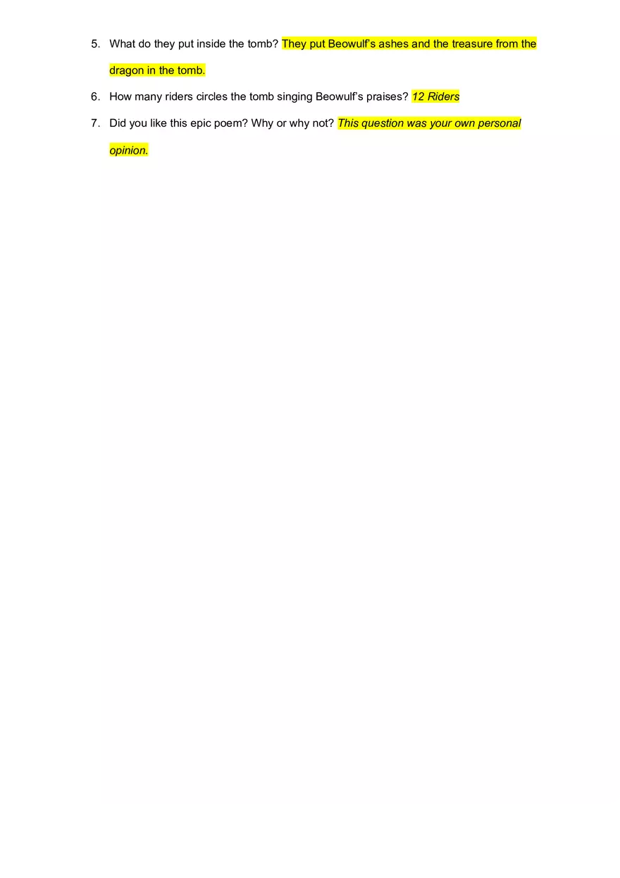 Beowulf Page 19-42 Study Guide - Page 5