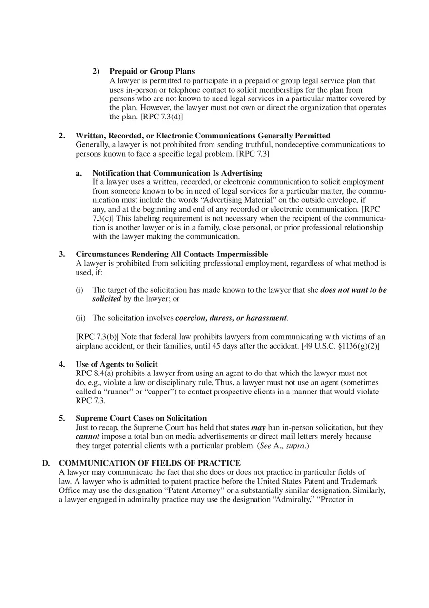 Professional Responsibility Guide Part 2 - Page 8