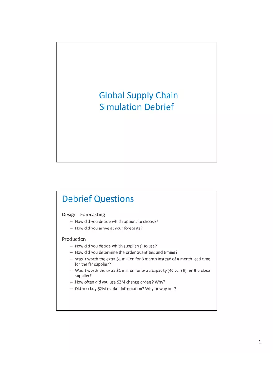 Global Supply Chain Simulation - Page 1