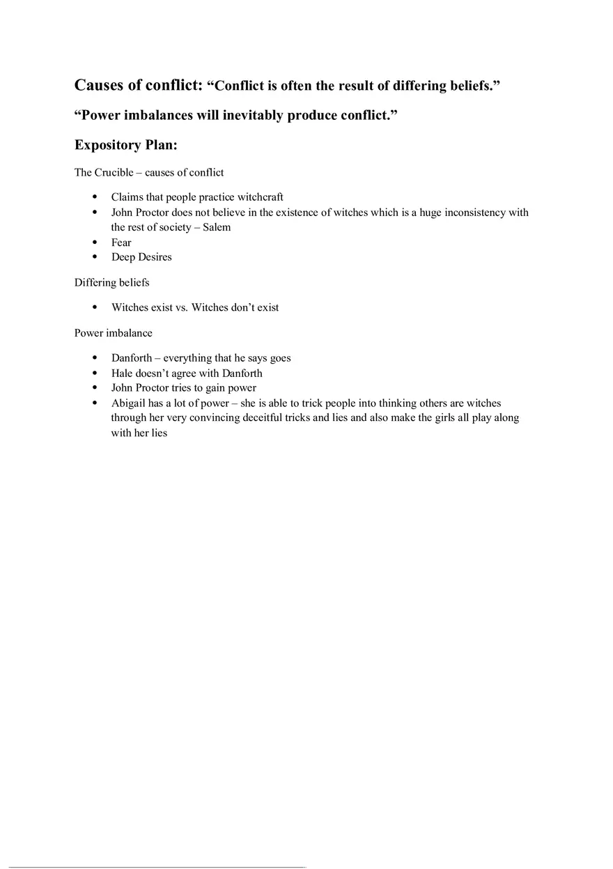 Causes of Conflict - The Crucible - Page 1