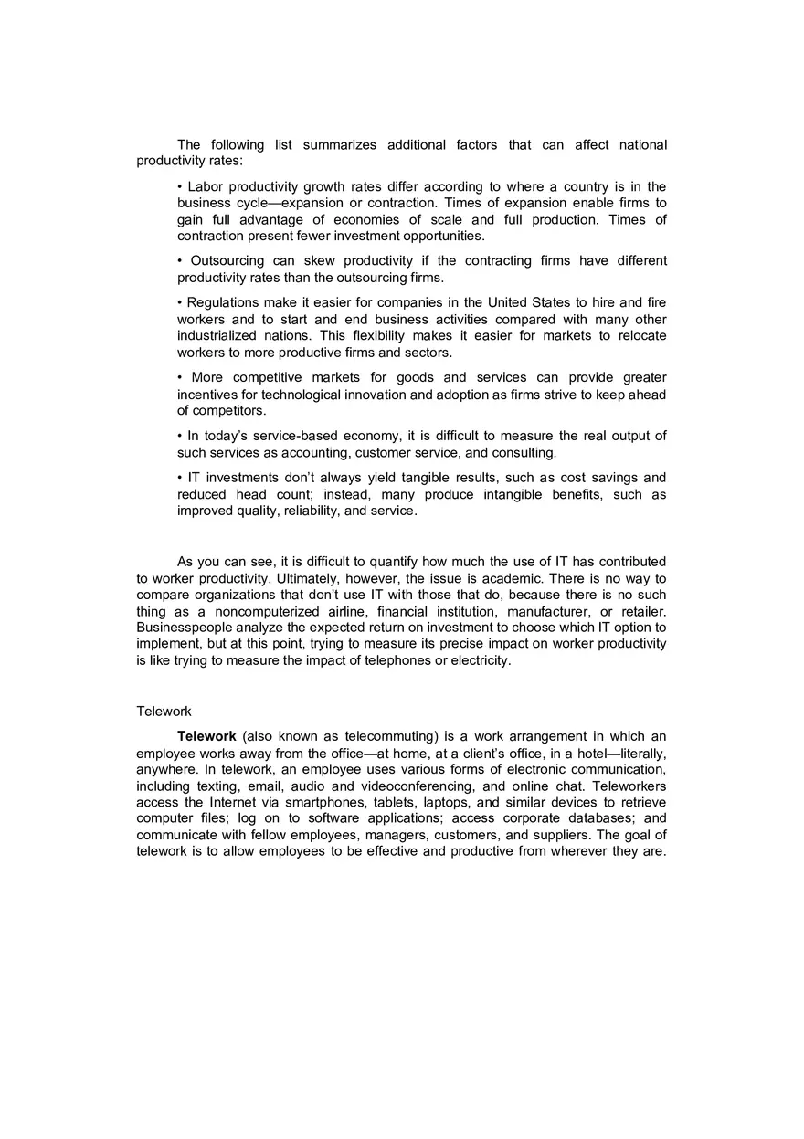 The Impact of IT on the Standard of Living and Worker Productivity - Page 6