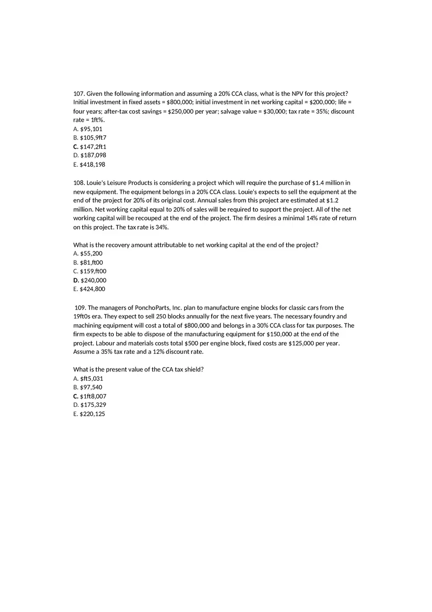 Financial Management Chapter 10 Answer Key - Page 9