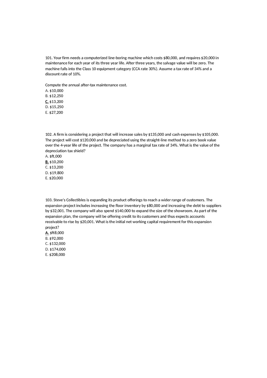 Financial Management Chapter 10 Answer Key - Page 1