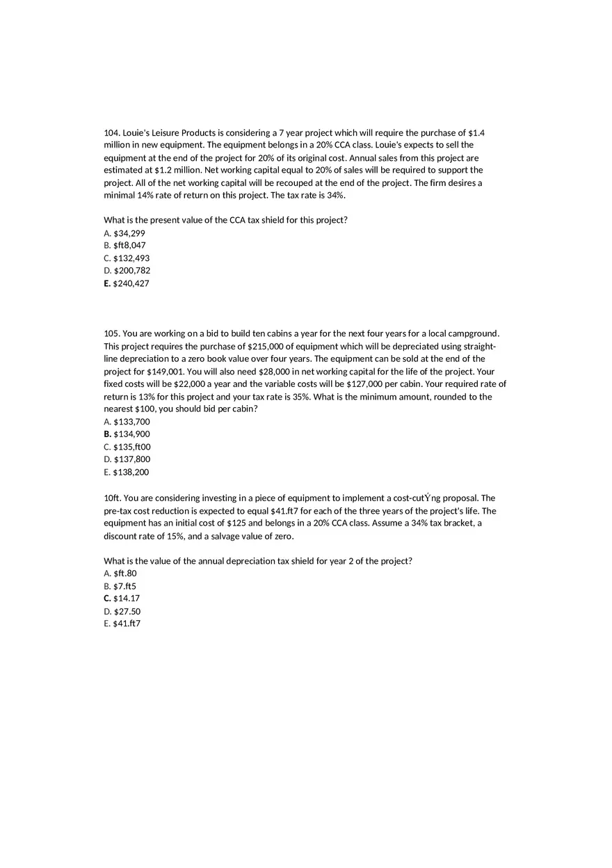 Financial Management Chapter 10 Answer Key - Page 2