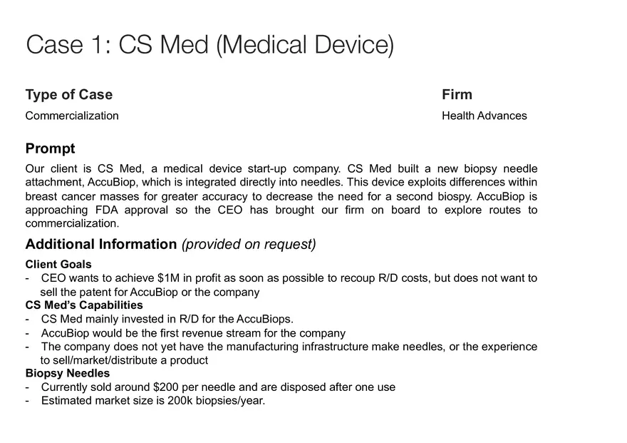 The Business of Venture Capital Case 1 - Page 1
