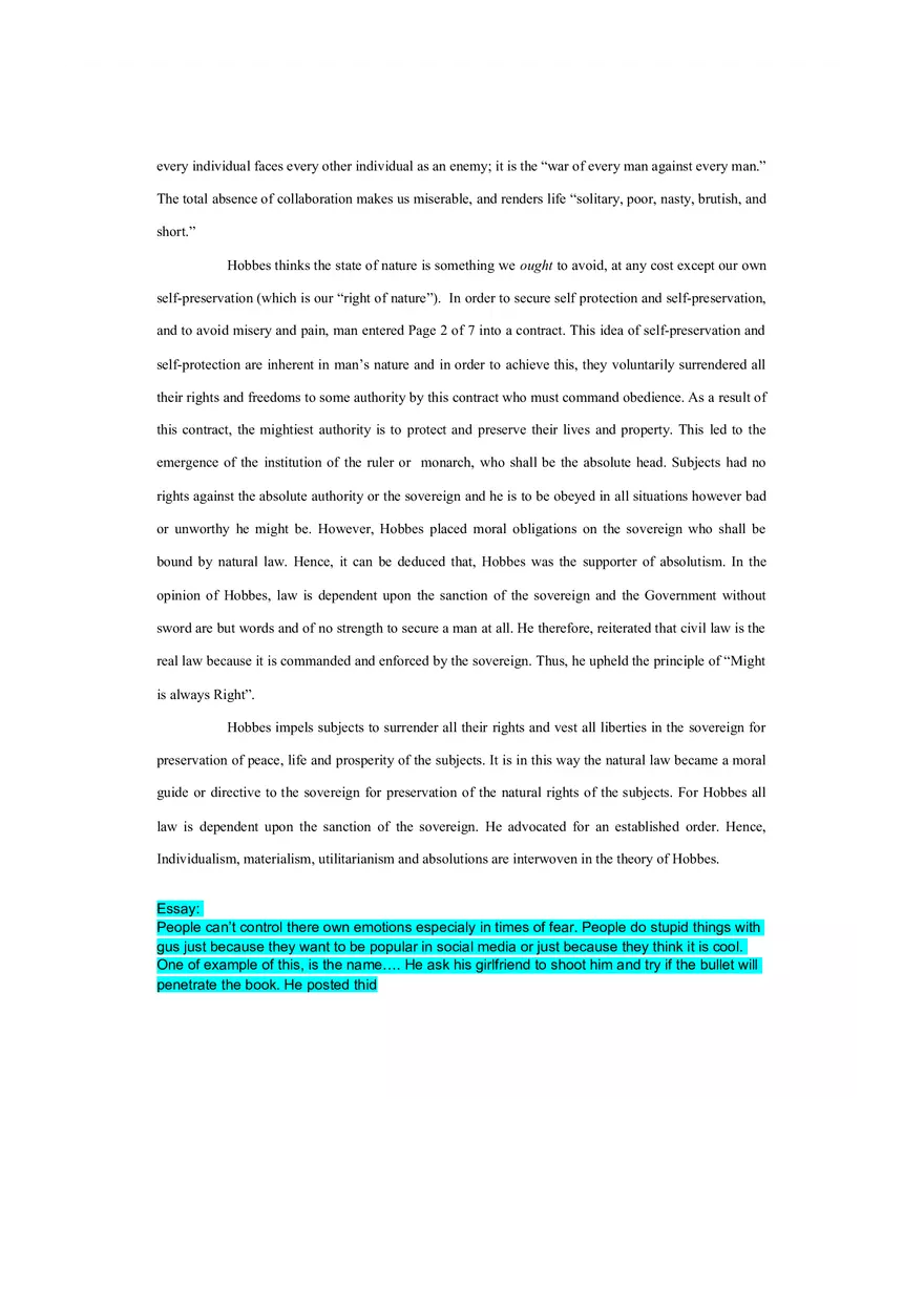 Thomas Hobbes Biography - Page 4