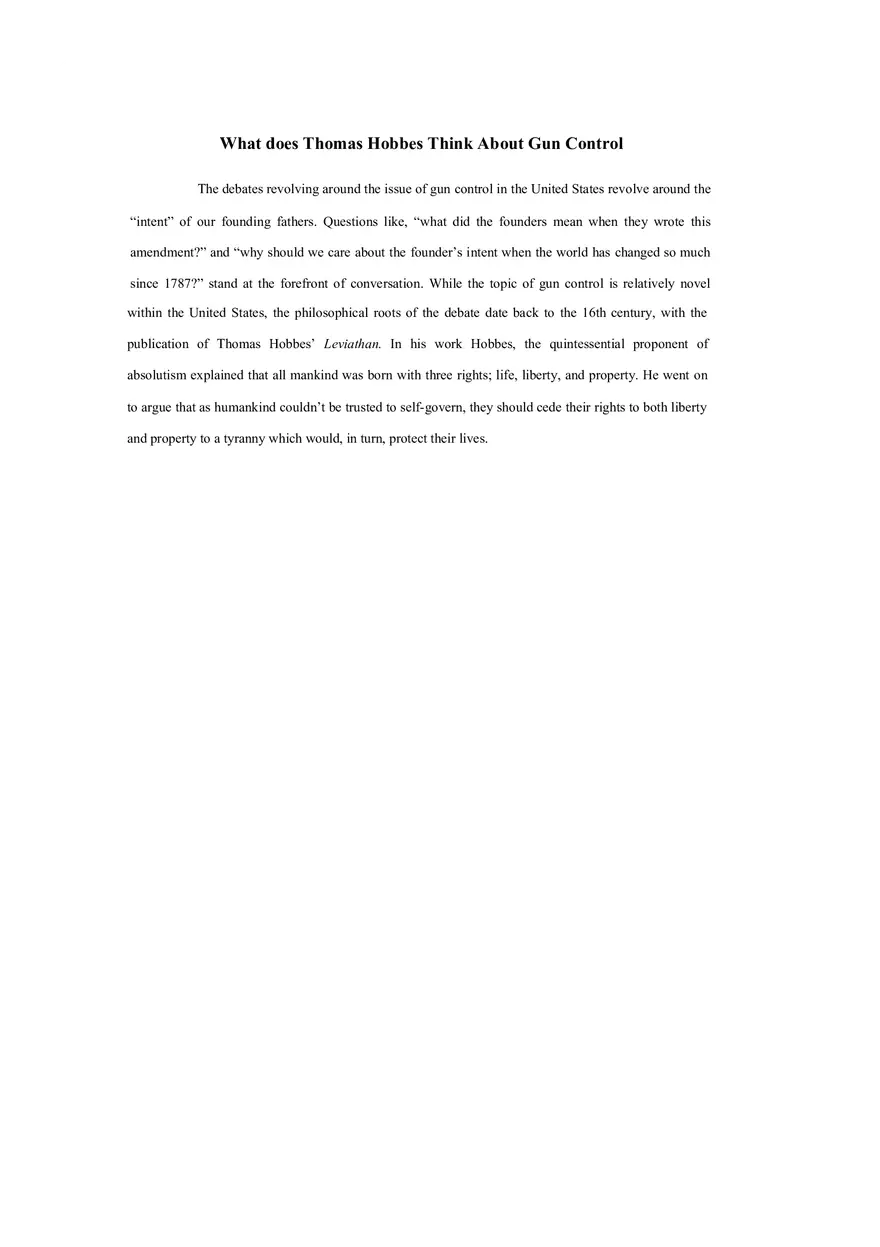 Thomas Hobbes Biography - Page 5