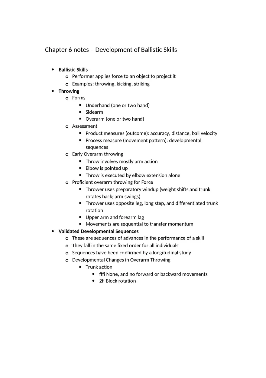 Development of Ballistic Skills - Page 1