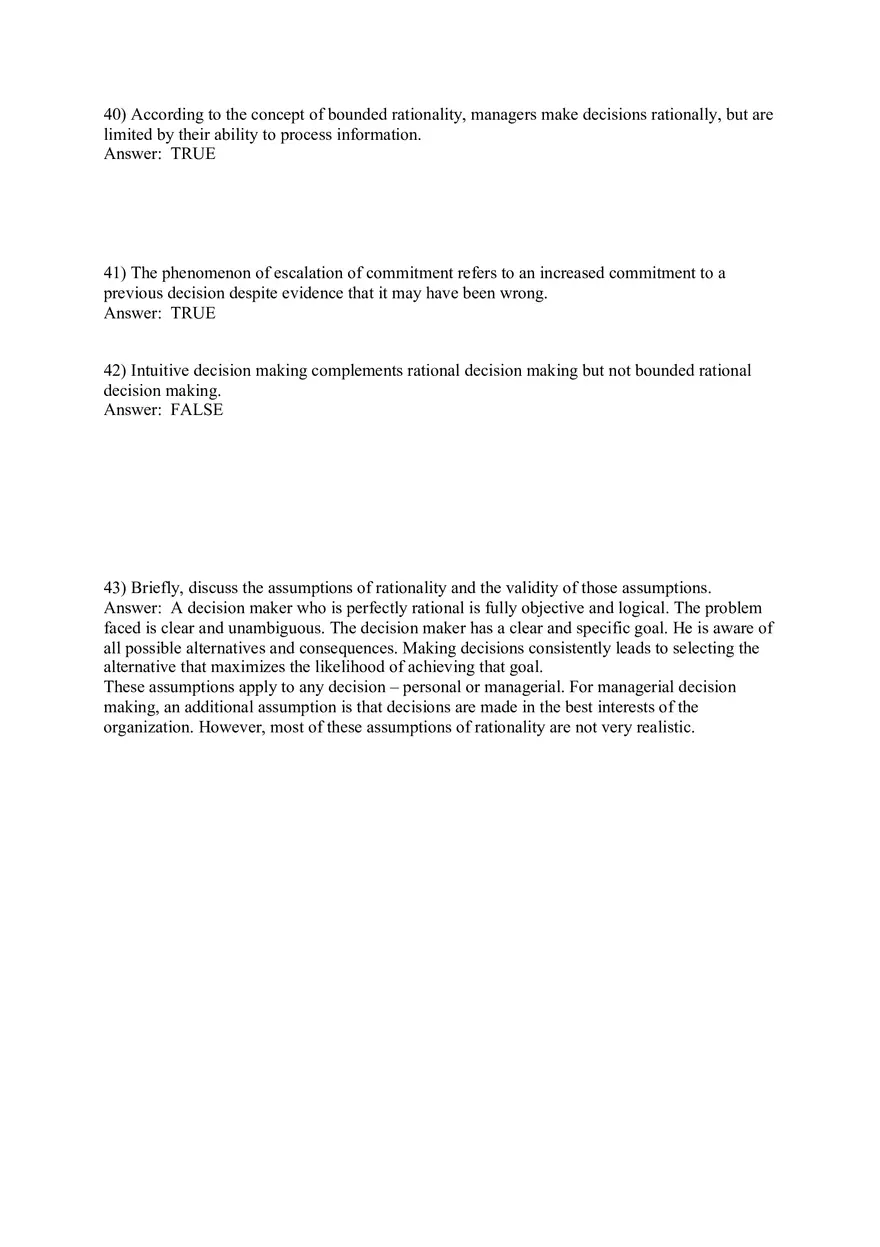 Managers as Decision Makers Part 2 - Page 1