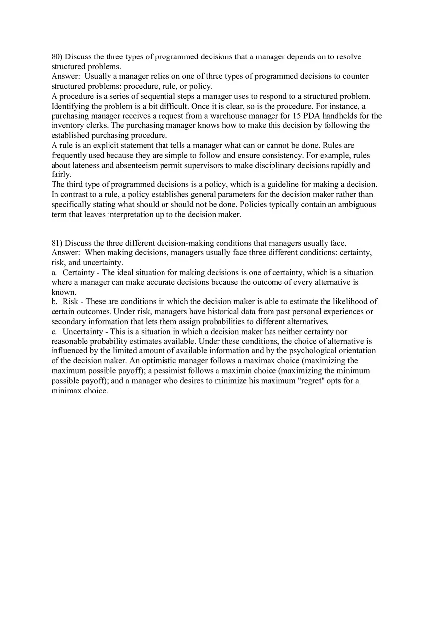 Managers as Decision Makers Part 2 - Page 4