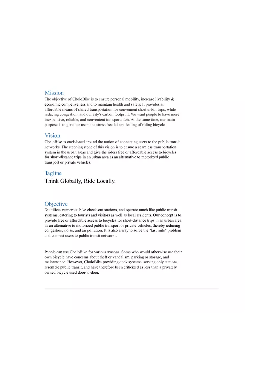 Cholo Bike - Marketing Plan - Page 2