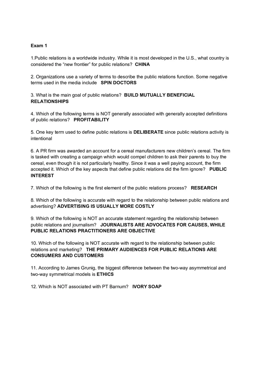 Public Relations is a Worldwide Industry - Page 1