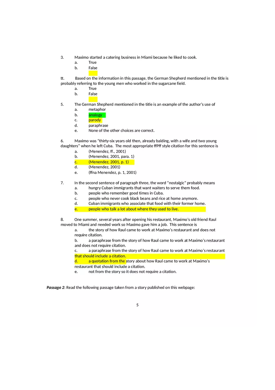 Sentence Structures and Grammar - Page 5
