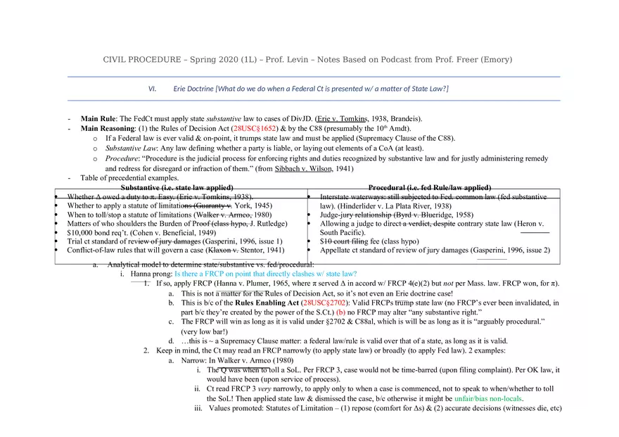 Civ Pro Outline - Personal JD - Page 8