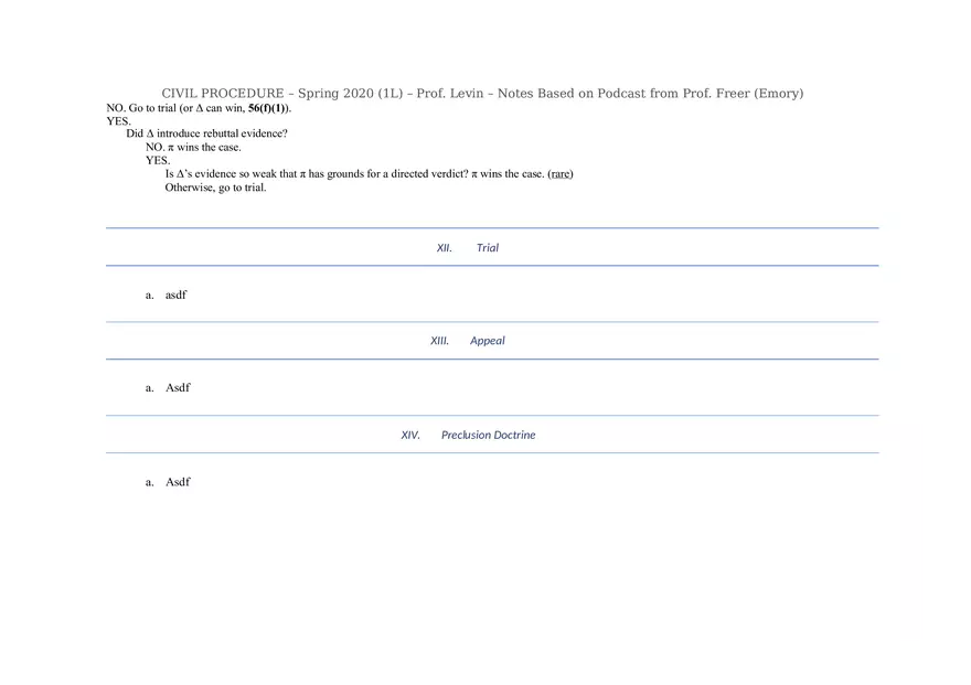 Civ Pro Outline - Personal JD - Page 26