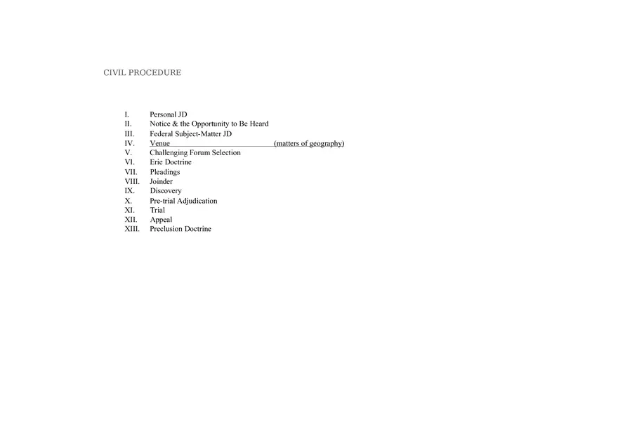 Civ Pro Outline - Personal JD - Page 1