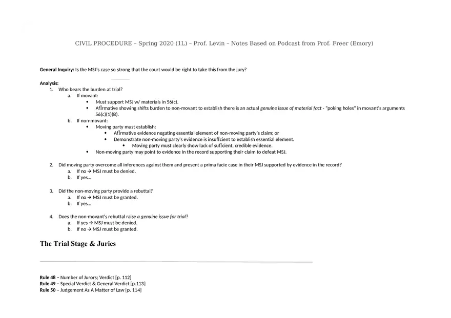 Civ Pro Outline - Personal JD - Page 39