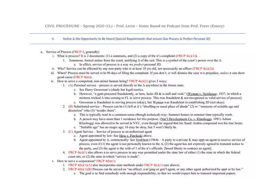 Civ Pro Outline - Personal JD - Page 46