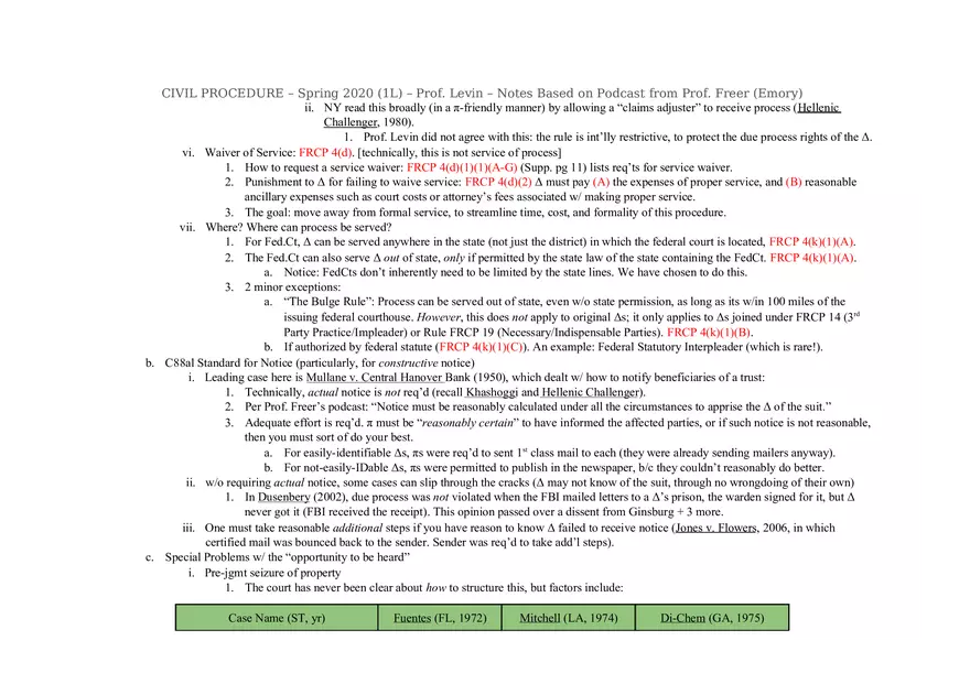 Civ Pro Outline - Personal JD - Page 56