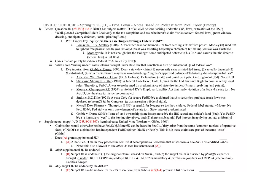 Civ Pro Outline - Personal JD - Page 3