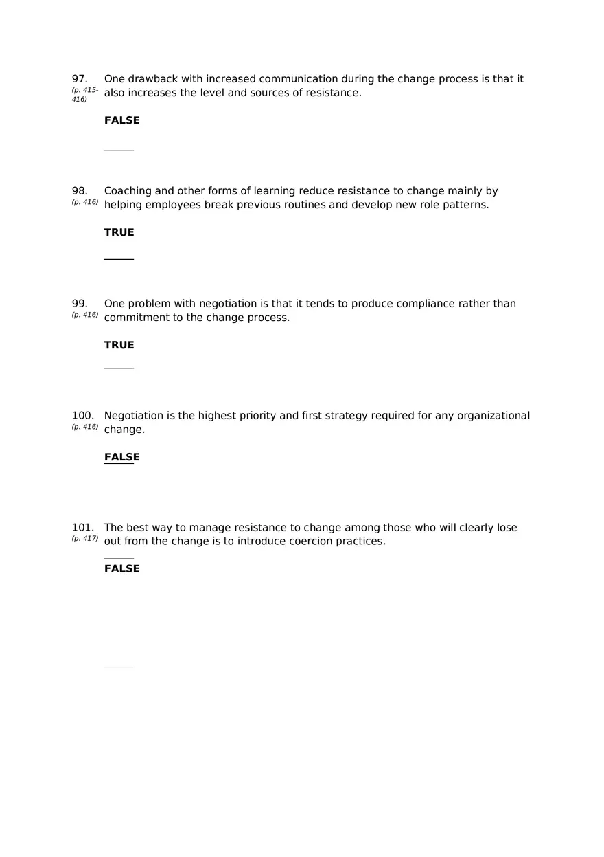 Chapter 15 Organizational Change Answer Key 5 - Page 1