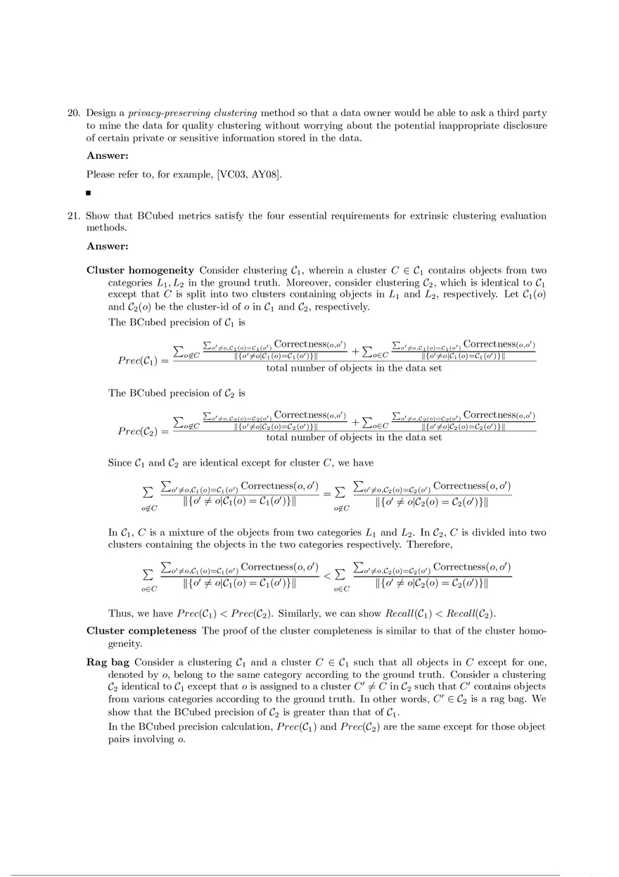 Solution Manual for Data Mining Chapter 10 - Page 13