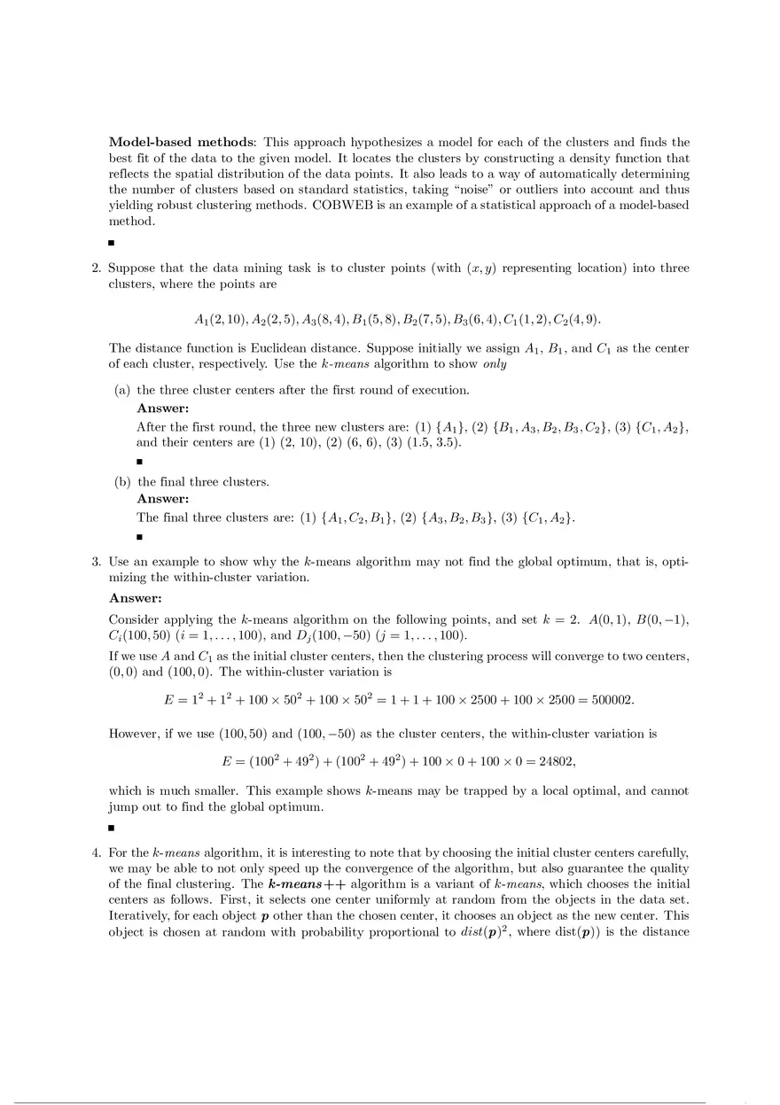 Solution Manual for Data Mining Chapter 10 - Page 2