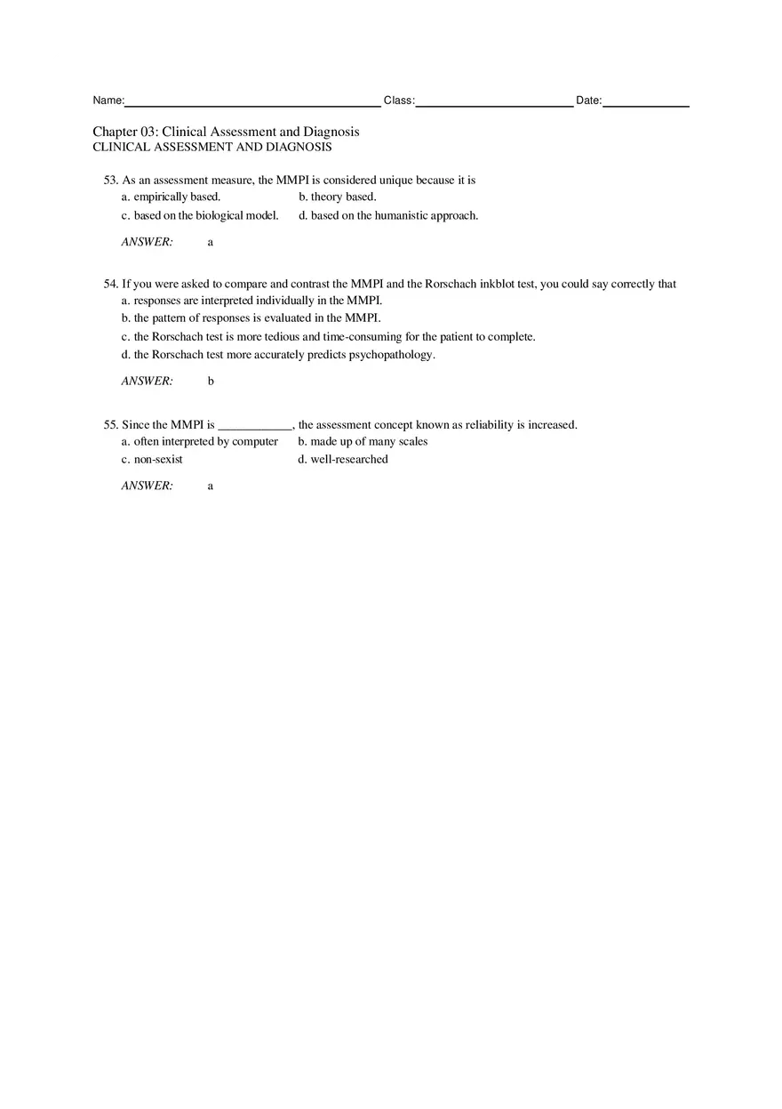 Chapter 3 Clinical Assessment and Diagnosis Part 2 - Page 7