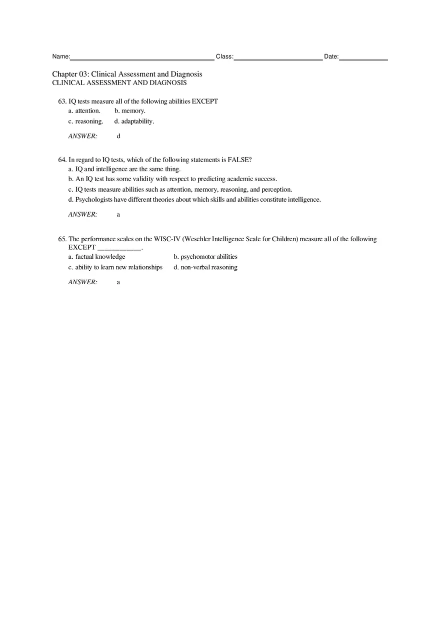 Chapter 3 Clinical Assessment and Diagnosis Part 2 - Page 10