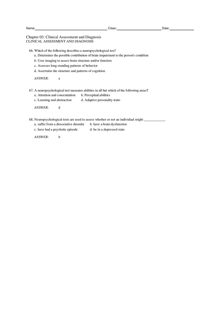 Chapter 3 Clinical Assessment and Diagnosis Part 2 - Page 11