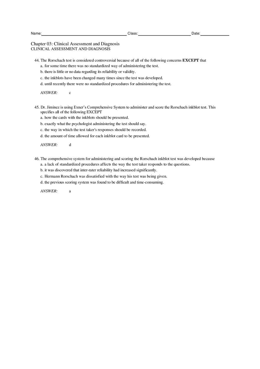 Chapter 3 Clinical Assessment and Diagnosis Part 2 - Page 2