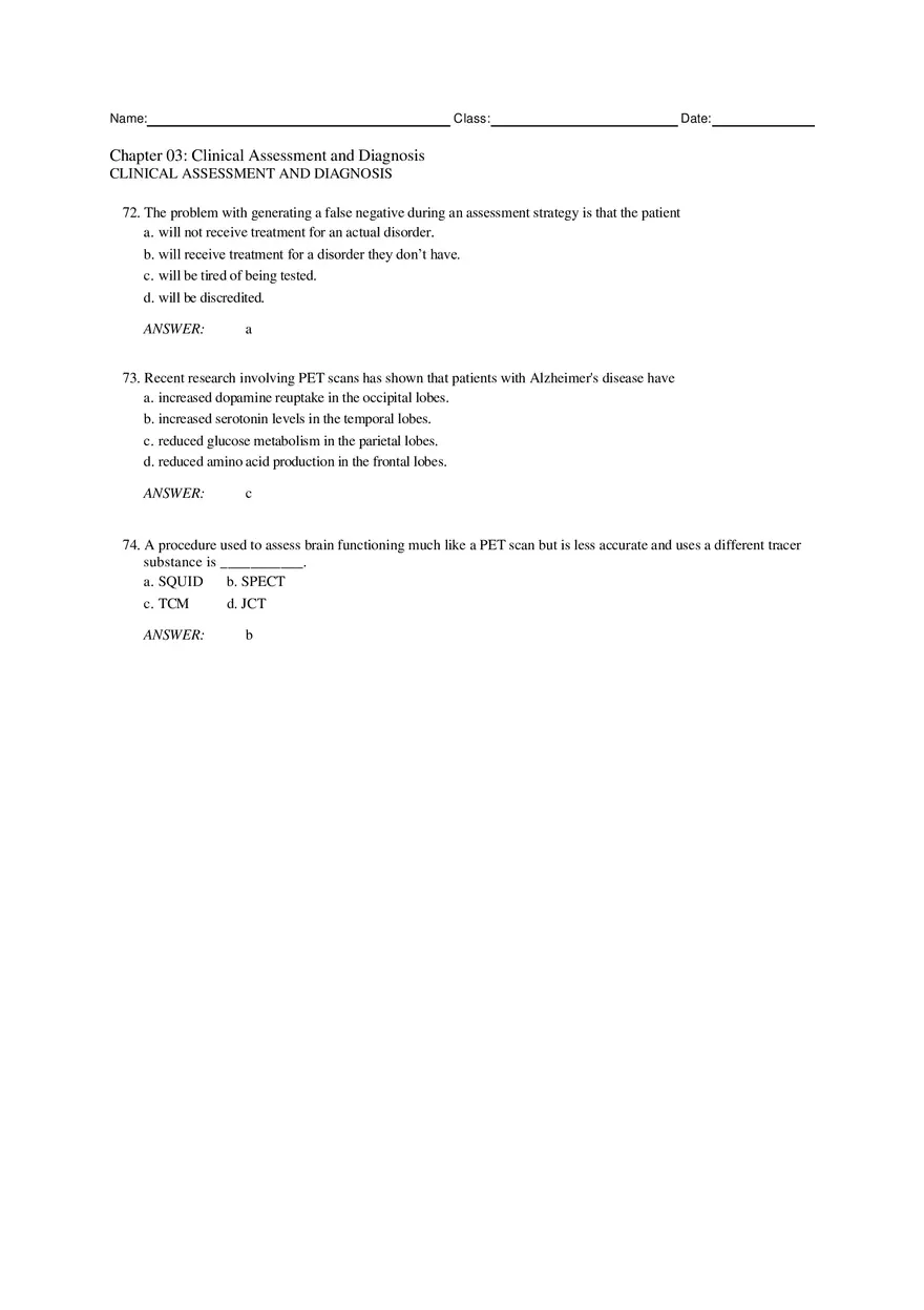 Chapter 3 Clinical Assessment and Diagnosis Part 2 - Page 3