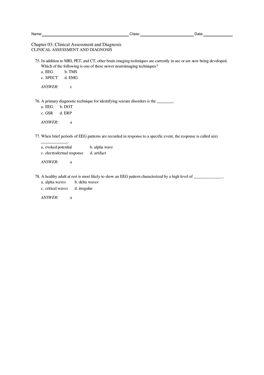 Chapter 3 Clinical Assessment and Diagnosis Part 2 - Page 4