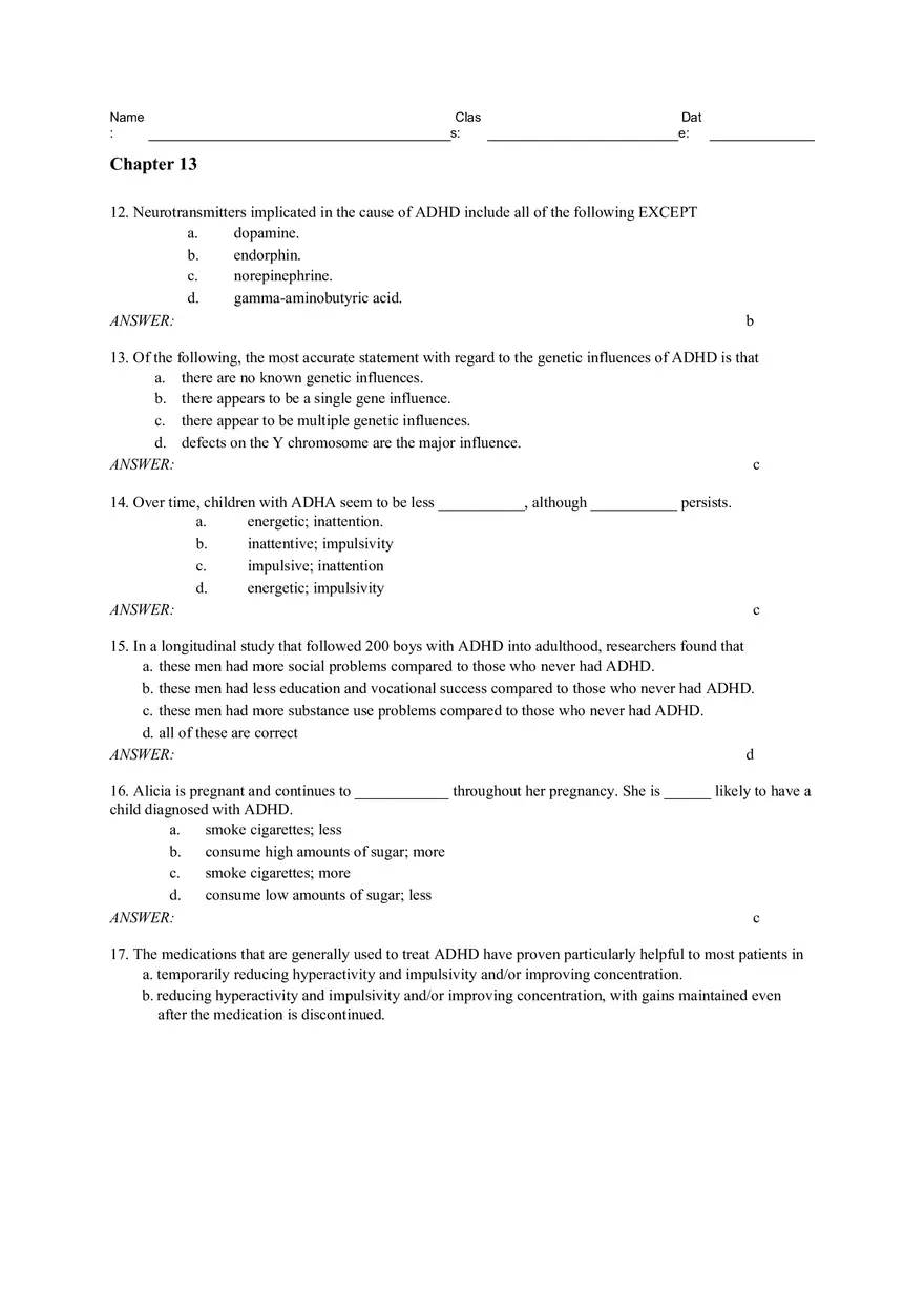 Chapter 13 - Developmental Perspective on Psychological Disorders - Page 13