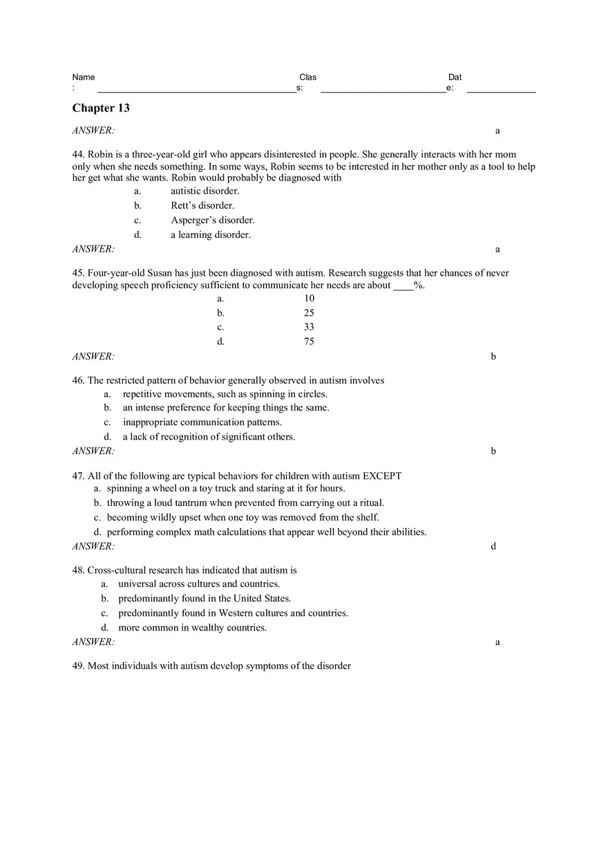 Chapter 13 - Developmental Perspective on Psychological Disorders - Page 31