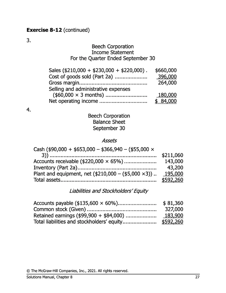Managerial Accounting 17e Solutions Chapter 8 - Page 20